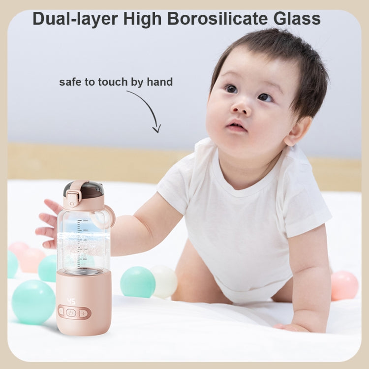 250ml Wireless Instant Water Warmer Electric Kettle for Baby Formula With 15000 mAh Battery Capacity(Pink)