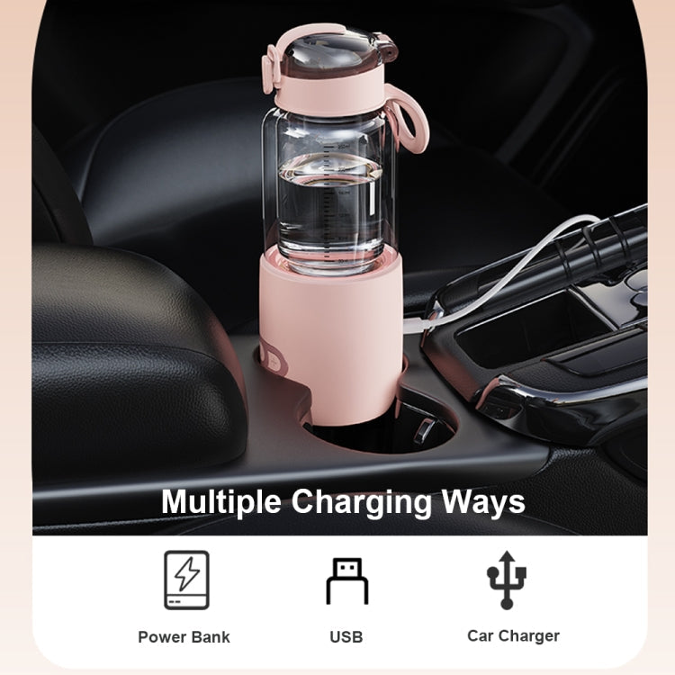 250ml Wireless Instant Water Warmer Electric Kettle for Baby Formula With 15000 mAh Battery Capacity(Pink)