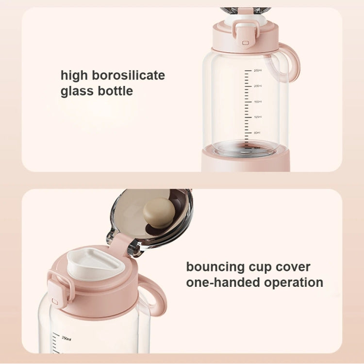 250ml Wireless Instant Water Warmer Electric Kettle for Baby Formula With 15000 mAh Battery Capacity(Pink)