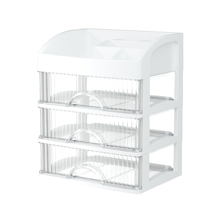 Desktop Drawer Organizer Multi-Layer Cosmetic Jewelry Box Stationery Multi-Functional Organizer, Style: 4 Layer White Drawer (White)