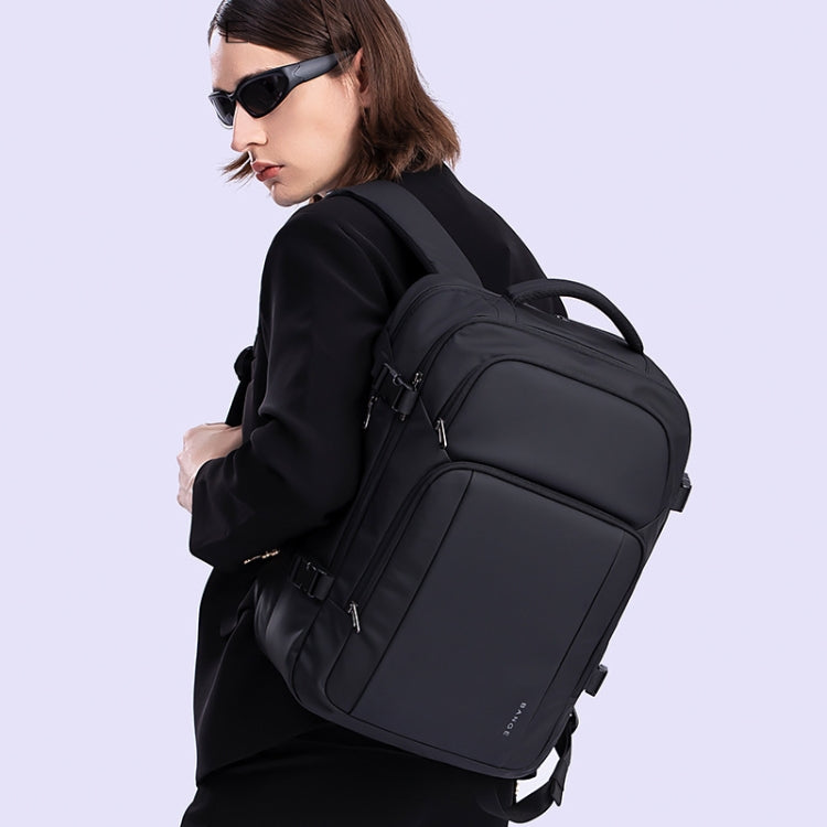 BANGE BG-7690 Mens Business Double-Shoulder Backpack Large Capacity Waterproof Traveling Computer Bag(Black)