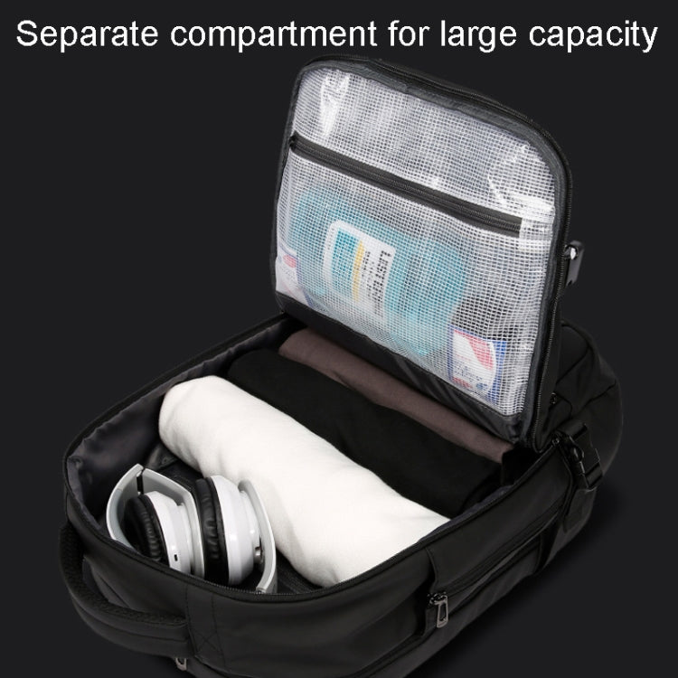 BANGE BG-7690 Mens Business Double-Shoulder Backpack Large Capacity Waterproof Traveling Computer Bag(Black)
