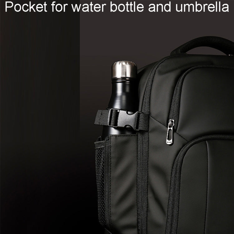 BANGE BG-7690 Mens Business Double-Shoulder Backpack Large Capacity Waterproof Traveling Computer Bag(Black)