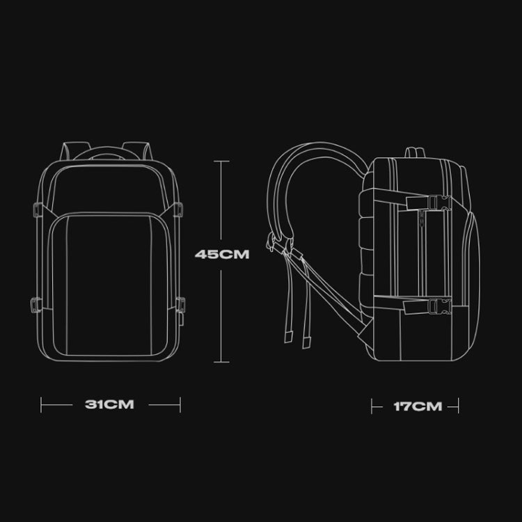 BANGE BG-7690 Mens Business Double-Shoulder Backpack Large Capacity Waterproof Traveling Computer Bag(Black)