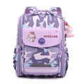 XYFKIDS Girls Cute Shoulder Backpack Dual Student Schoolbag Kids Casual Space Bag(Gray Purple)