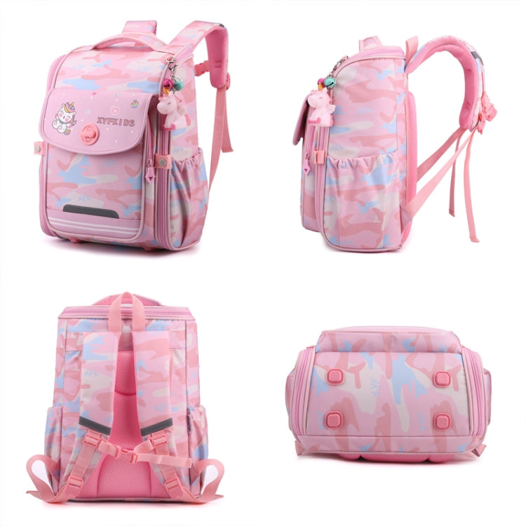 XYFKIDS Girls Cute Shoulder Backpack Dual Student Schoolbag Kids Casual Space Bag(Pink)