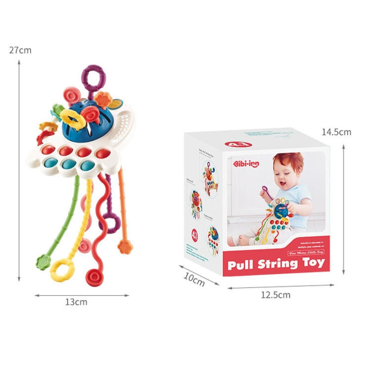 Baby Puzzle Fun Finger Pumping Toys Enlightenment Early Teaching Toys, Style: Octopus (Blue)