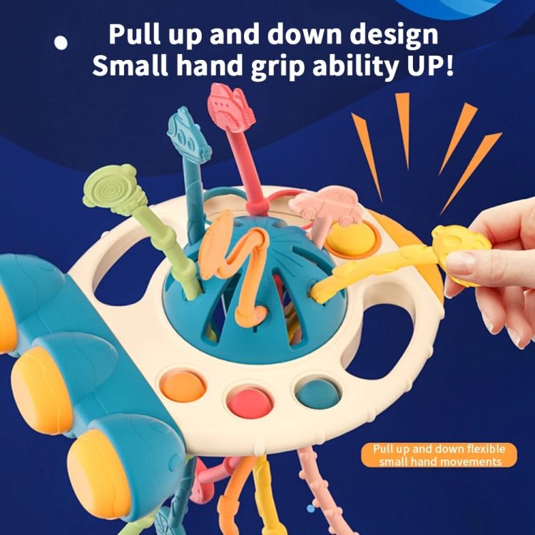 Baby Puzzle Fun Finger Pumping Toys Enlightenment Early Teaching Toys, Style: Rocket (Red)