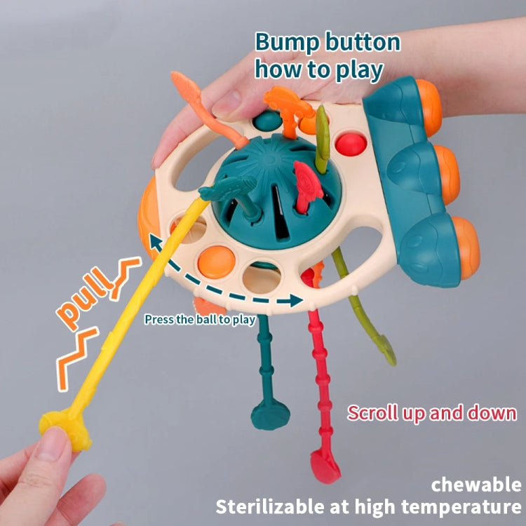 Baby Puzzle Fun Finger Pumping Toys Enlightenment Early Teaching Toys, Style: Rocket (Red)