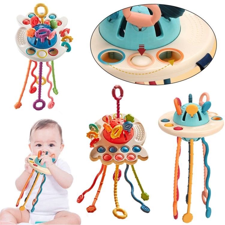 Baby Puzzle Fun Finger Pumping Toys Enlightenment Early Teaching Toys, Style: Rocket (Blue)