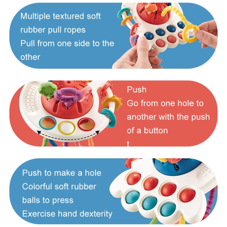 Baby Puzzle Fun Finger Pumping Toys Enlightenment Early Teaching Toys, Style: Rocket (Red)