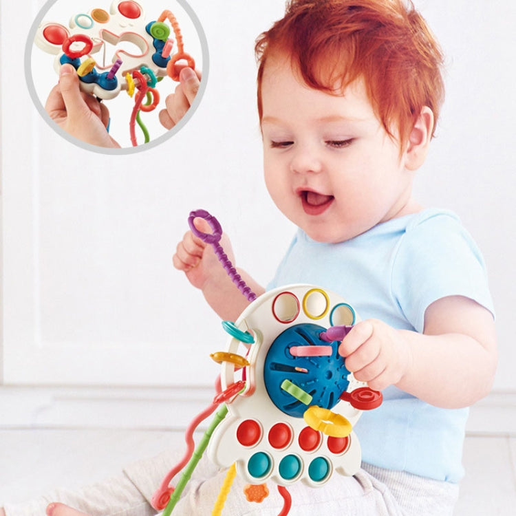 Baby Puzzle Fun Finger Pumping Toys Enlightenment Early Teaching Toys, Style: Rocket (Red)