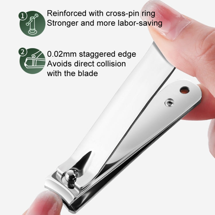 4pcs /Set Stainless Steel Nail Knife Set Household Portable Rotating Bag Nail Cutting Tool, Color: Dark Green