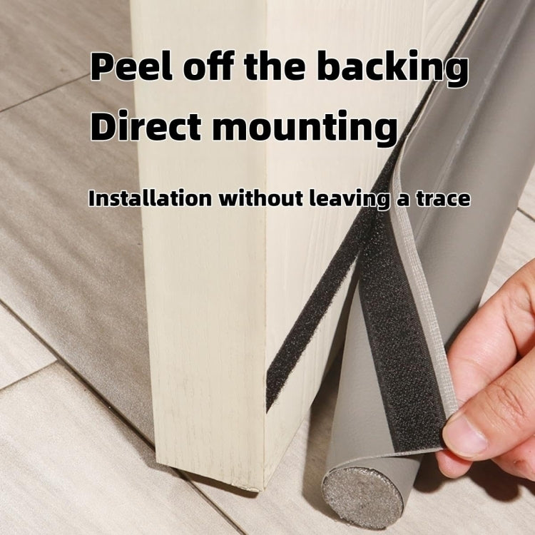 Door Bottom Seal Strip Door Seam Soundproof Windproof Sticker Door Foot Down Gap Self-Adhesive Blocking Strip(Unilateral Brown)