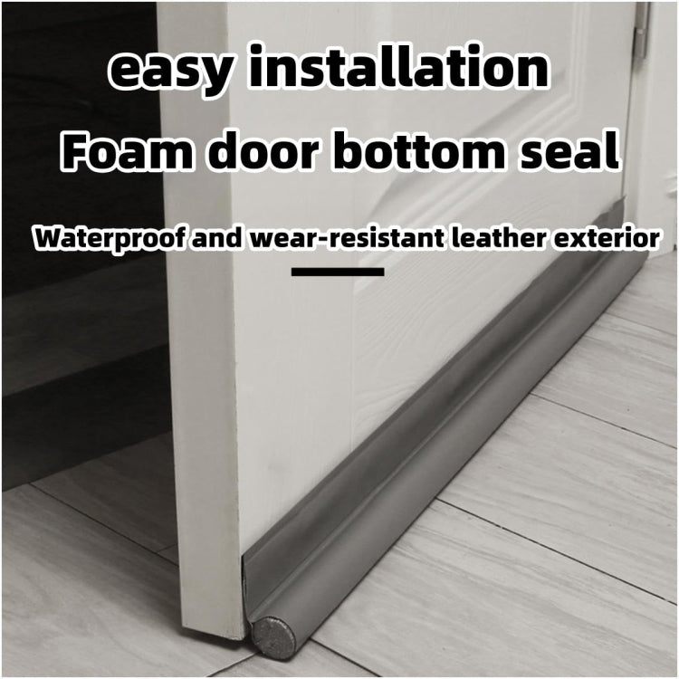 Door Bottom Seal Strip Door Seam Soundproof Windproof Sticker Door Foot Down Gap Self-Adhesive Blocking Strip(Unilateral Gray)