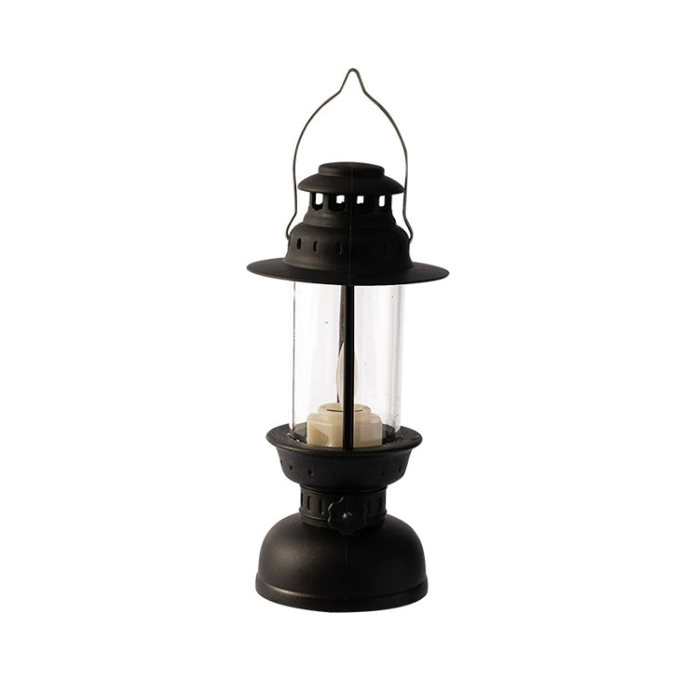 Retro LED Electronic Portable Lights Christmas Decoration Night Lights, Style: Candle (Black)