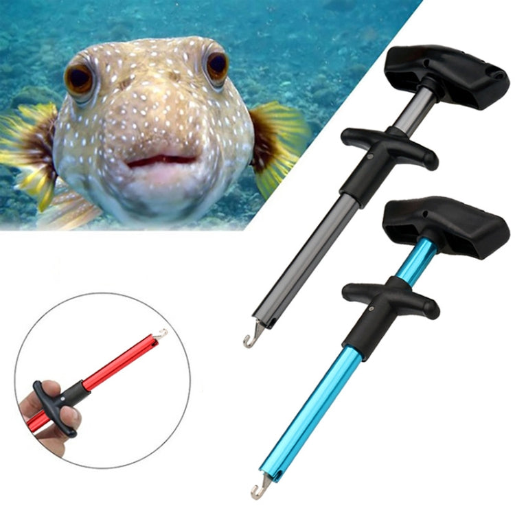 Aluminum Alloy Decoupler T-Shaped Fish Hook Remover Sea Fishing Equipment 24 X 7.5cm, Spec: Gray+Spring Rope