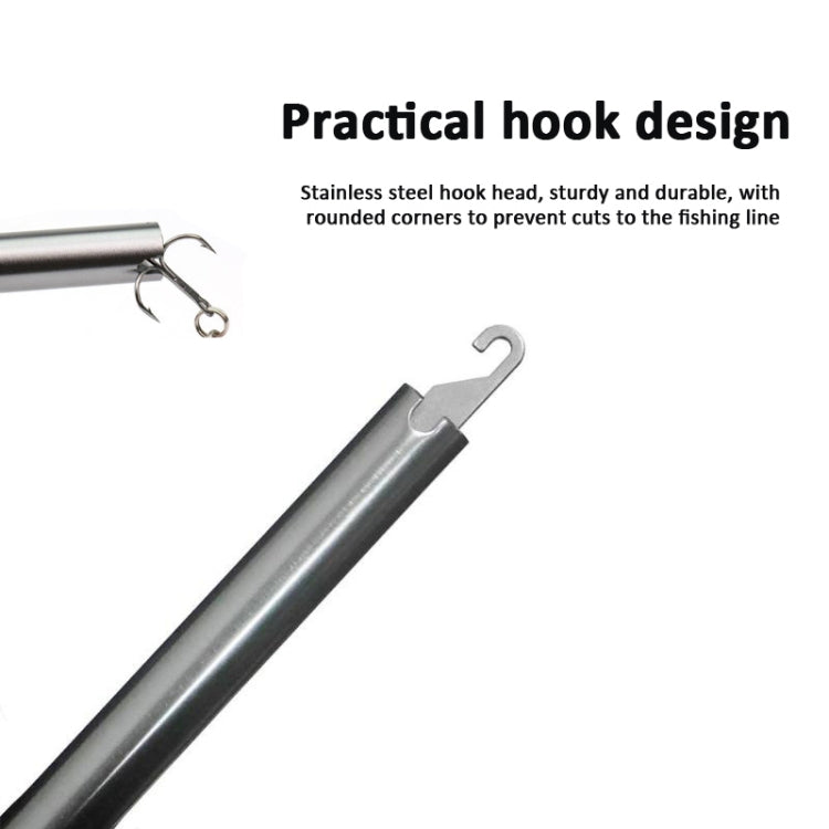 Aluminum Alloy Decoupler T-Shaped Fish Hook Remover Sea Fishing Equipment 24 X 7.5cm, Spec: Gray+Spring Rope