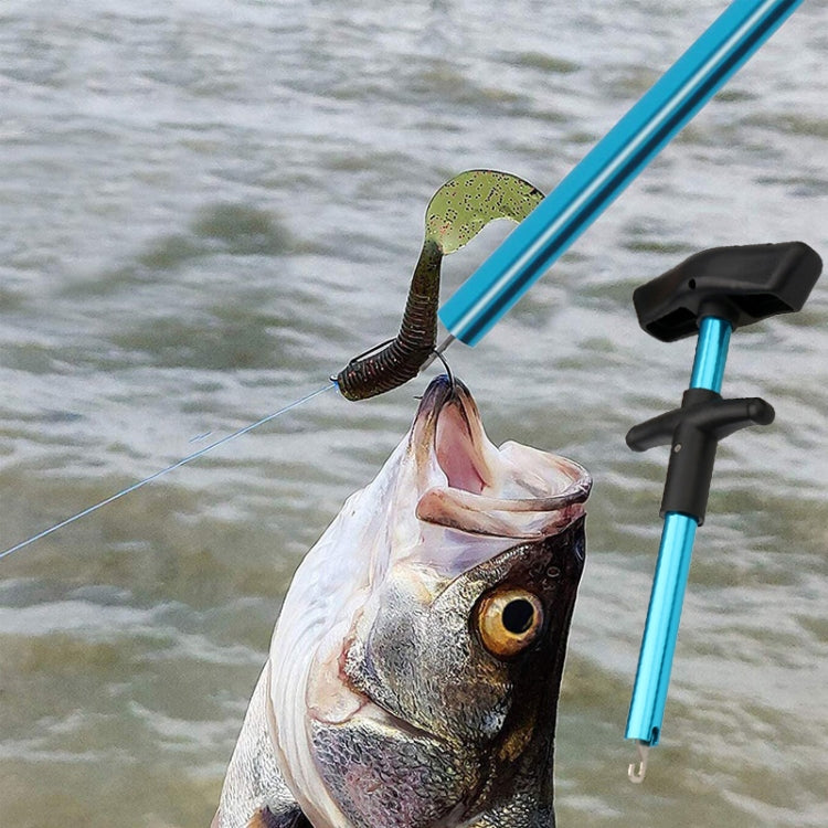Aluminum Alloy Decoupler T-Shaped Fish Hook Remover Sea Fishing Equipment 24 X 7.5cm, Spec: Gray+Spring Rope