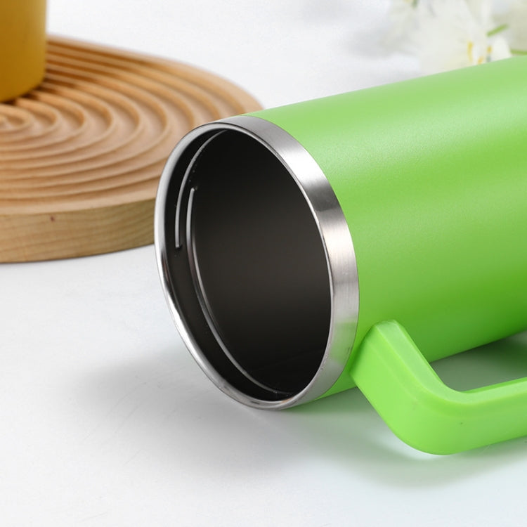 40oz Car Cup Double-Layer Vacuum Cup With Straw Handle Stainless Steel Thermos Cup(Gen1 Red)