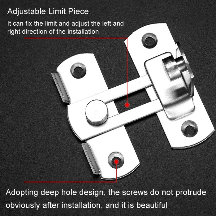 Extra Large 304 Stainless Steel Barn Door Lock Hook Stainless Steel Door Buckle Insertion