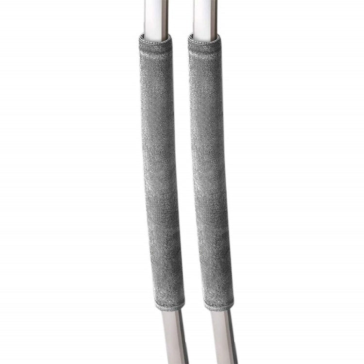 1pair Refrigerator Handle Anti-slip Cover Microwave Oven Oil-proof Handle Cover(Light Grey)