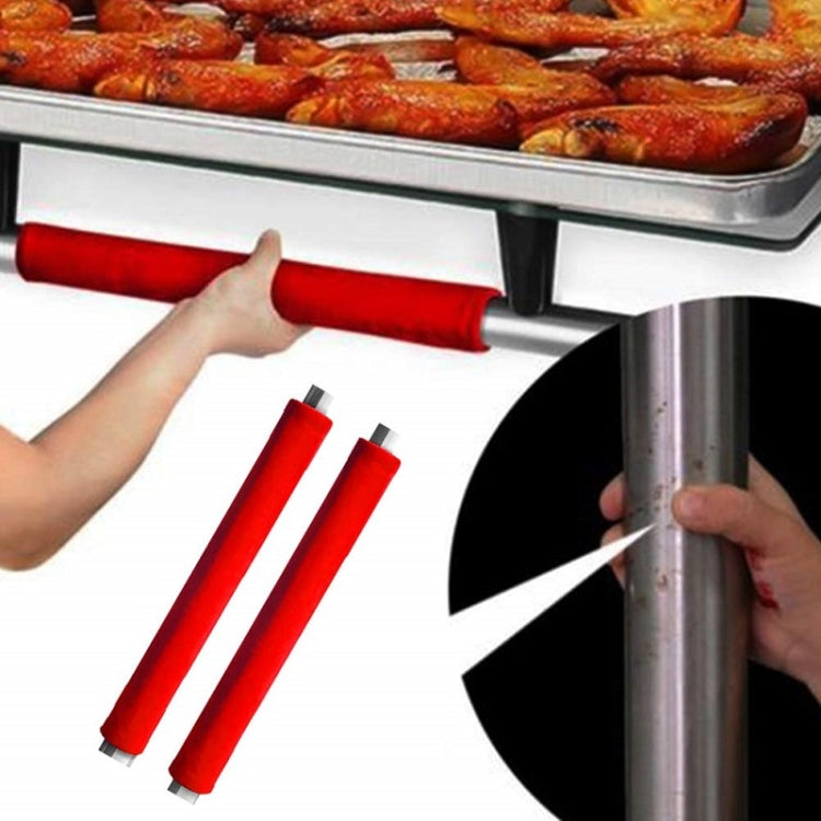 1pair Refrigerator Handle Anti-slip Cover Microwave Oven Oil-proof Handle Cover(Light Grey)