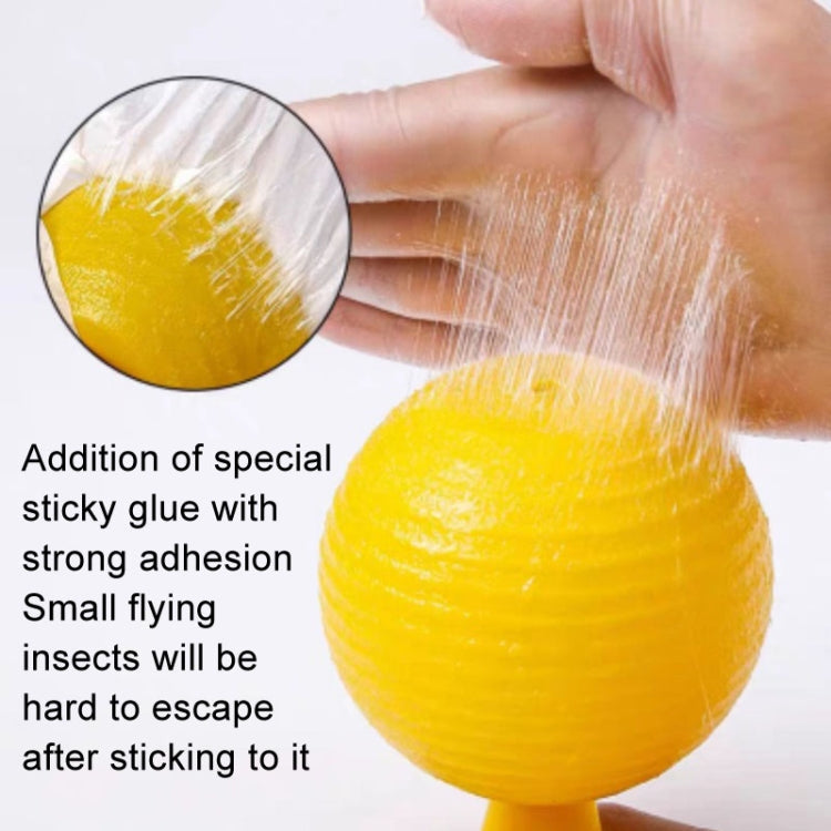 8cm Fruit Fly Balls for Indoor Use Insect Trap Sticky Insect Balls(Yellow With Base+Double-side Glue)