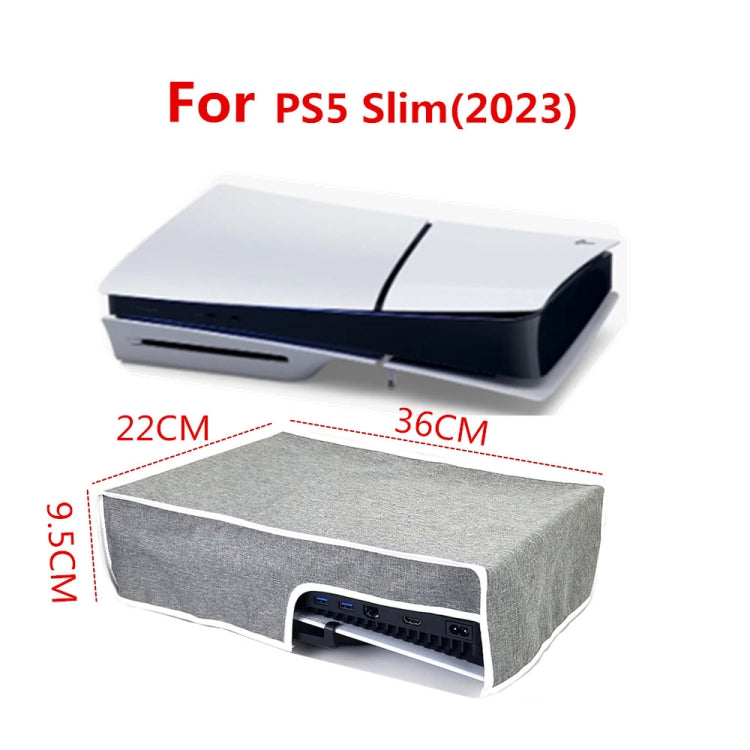 For PS5 Slim Disc & Digital Host Dust Cover Protective  Case, Style: Horizontal Gray