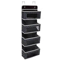 GD03 Wall-Mounted Fabric Storage Bag Wardrobe Room Door Behind Hanging Bag, Color: Lantern Flower 4-grids