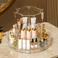 Cosmetic Storage Box Large Capacity Rotating Brush Tube(Transparent)