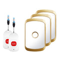 CACAZI C20 Two To Three Wireless Pager For The Elderly Home Care Waterproof Emergency Pager, EU Plug(Gold)