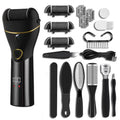 10pcs/set Household Electric Dead Skin Peeling Foot Grinder, Color: Black