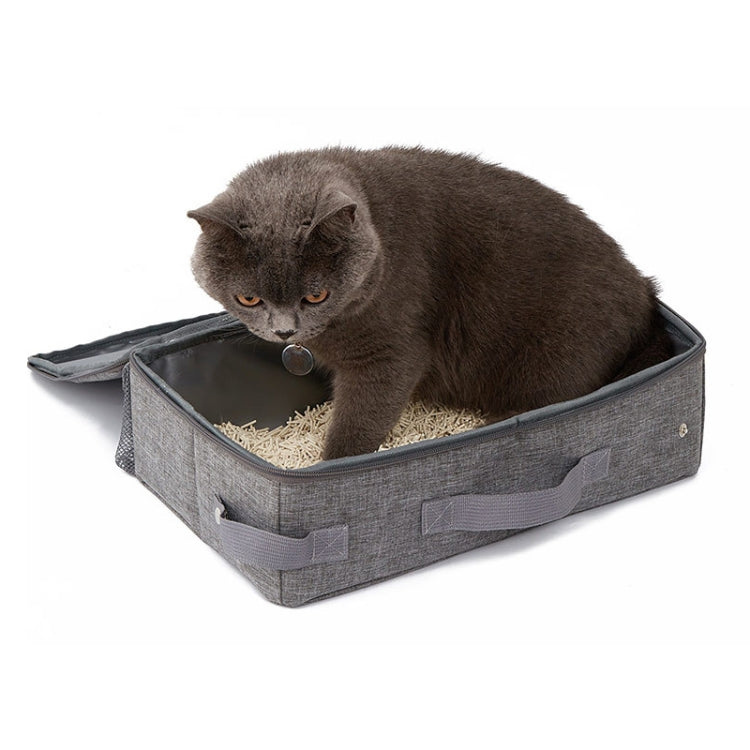24x40cm Foldable Oxford Cloth Portable Cat Litter Box Pet Bag