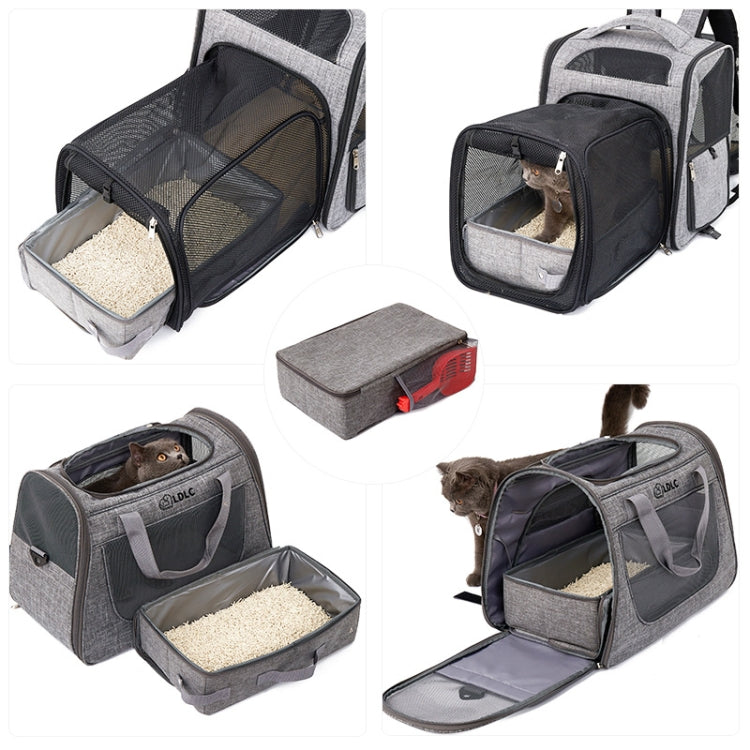 24x40cm Foldable Oxford Cloth Portable Cat Litter Box Pet Bag