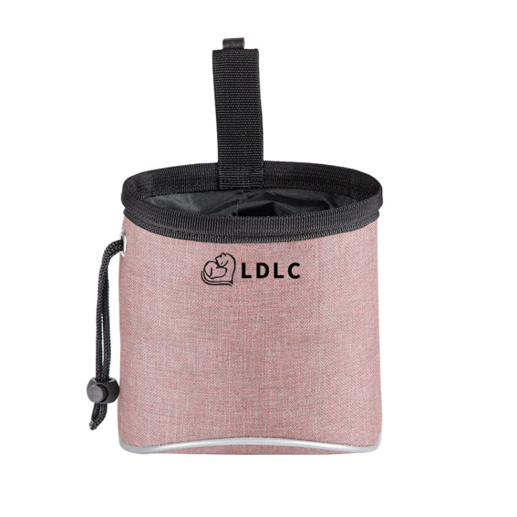 LDLC Outdoor Pet Snack Bag Oxford Cloth Reflective Dog Training Bag(Light Pink)