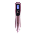 9 Gears Mole Spotting Pen LCD Home Laser Mole Spot Sweeping Beauty Instrument With Shot Light(Rose Gold)