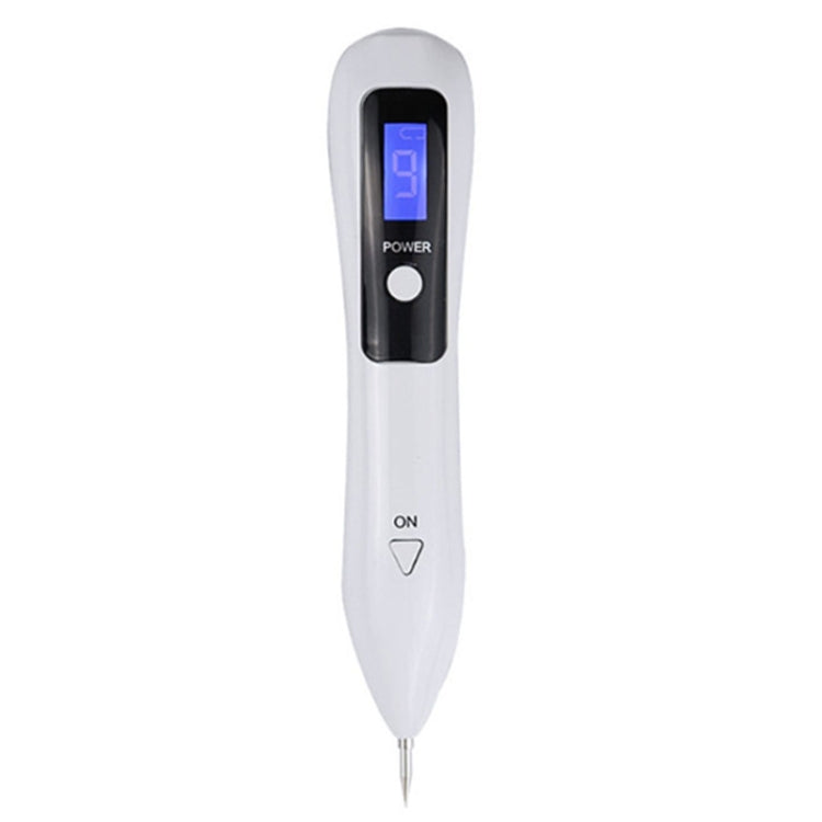 9 Gears Mole Spotting Pen LCD Home Laser Mole Spot Sweeping Beauty Instrument With Shot Light(White)