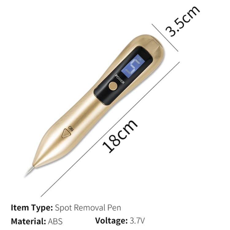 9 Gears Mole Spotting Pen LCD Home Laser Mole Spot Sweeping Beauty Instrument Without Shoot Light(White)