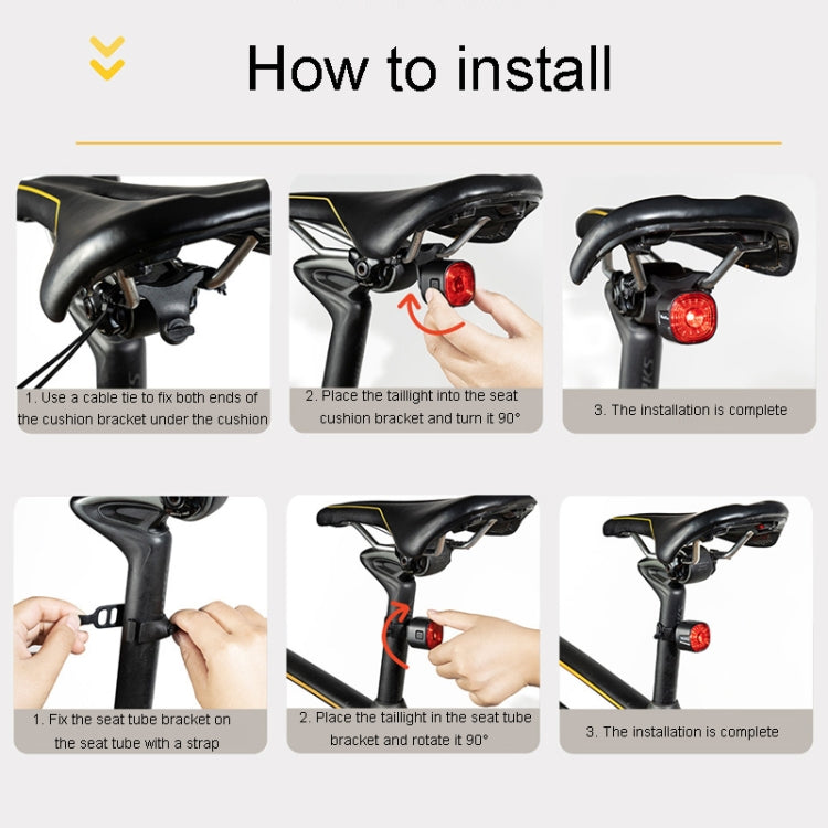 ENLEE EN09 Bicycle Tail Light Bright Warning Light For Night Riding Highway Motorcycle Lights, Model: Smart Model