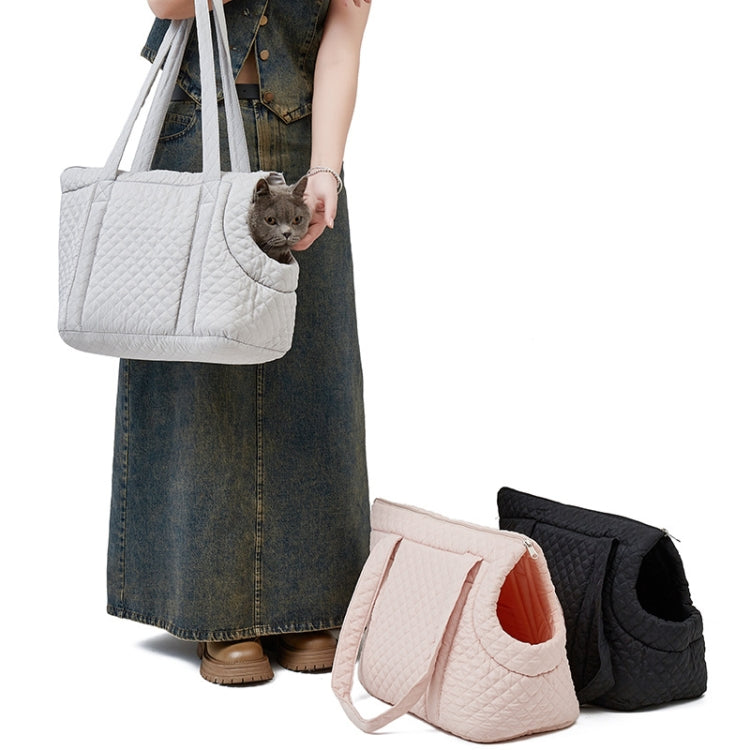 Pet Handbag Autumn And Winter Shoulder Cat Outing Bag, Color: Light Pink