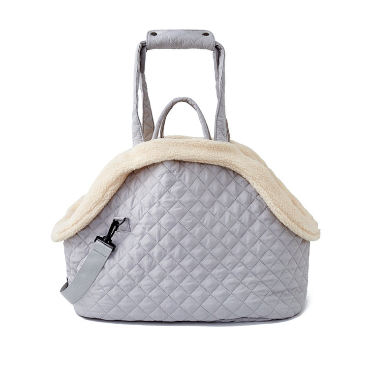 Pet Handbag Autumn And Winter Shoulder Cat Outing Bag, Color: Large Light Gray