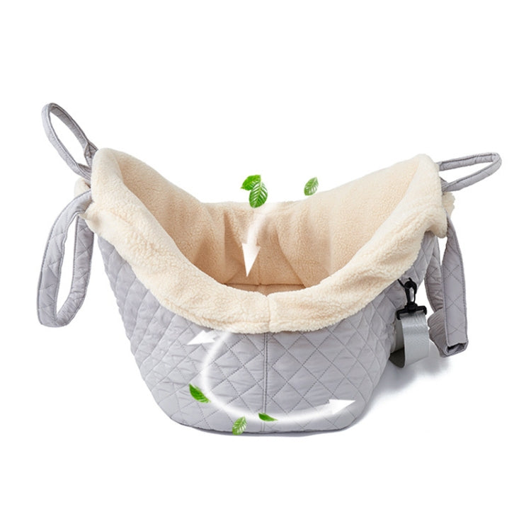Pet Handbag Autumn And Winter Shoulder Cat Outing Bag, Color: Large Light Gray
