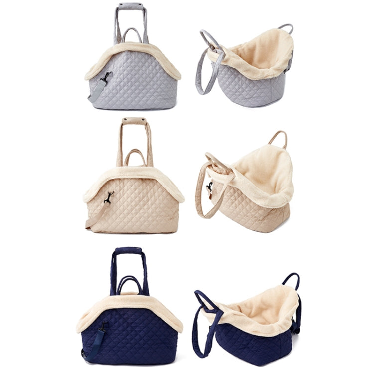 Pet Handbag Autumn And Winter Shoulder Cat Outing Bag, Color: Large Beige Camel