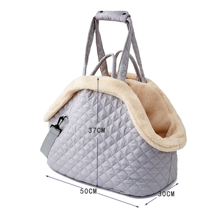 Pet Handbag Autumn And Winter Shoulder Cat Outing Bag, Color: Large Beige Camel