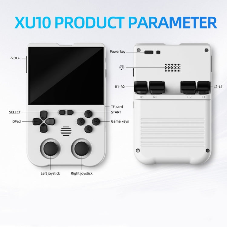 AMPOWN XU10 Handheld Game Console 3.5-Inch IPS Screen Linux System Portable Video Arcade 128G(Purple)