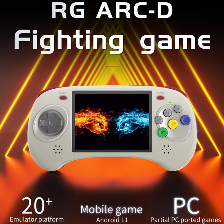 ANBERNIC RG ARC-D Handheld Game Console 4-Inch IPS Screen Linux / Android 11 System Portable Video Arcade 128G(Gray)