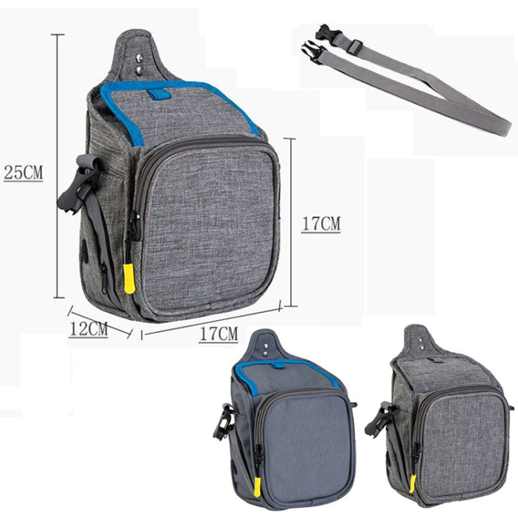 25x17x12cm Portable Pet Training Bag For Outings Dog Pet Snack Waist Bag(Little Dance Dragon Gray+Blue)