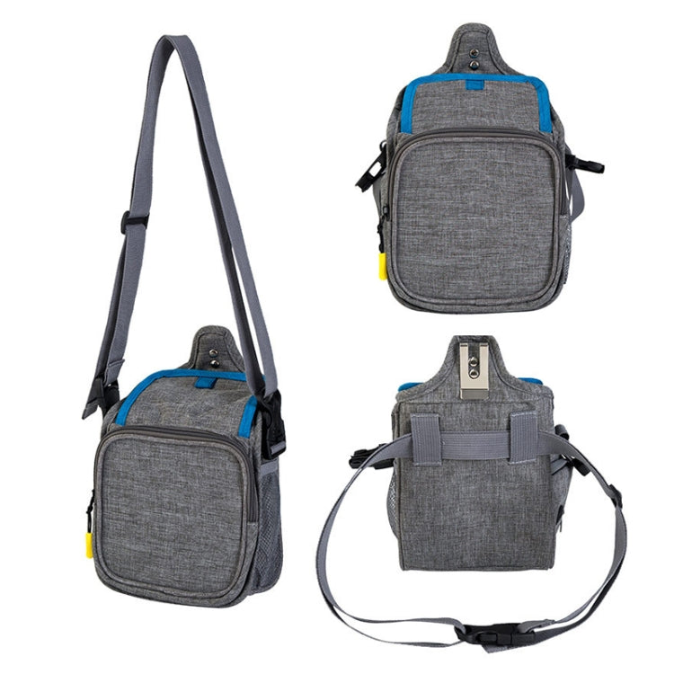 25x17x12cm Portable Pet Training Bag For Outings Dog Pet Snack Waist Bag(Little Dance Dragon Gray+Blue)
