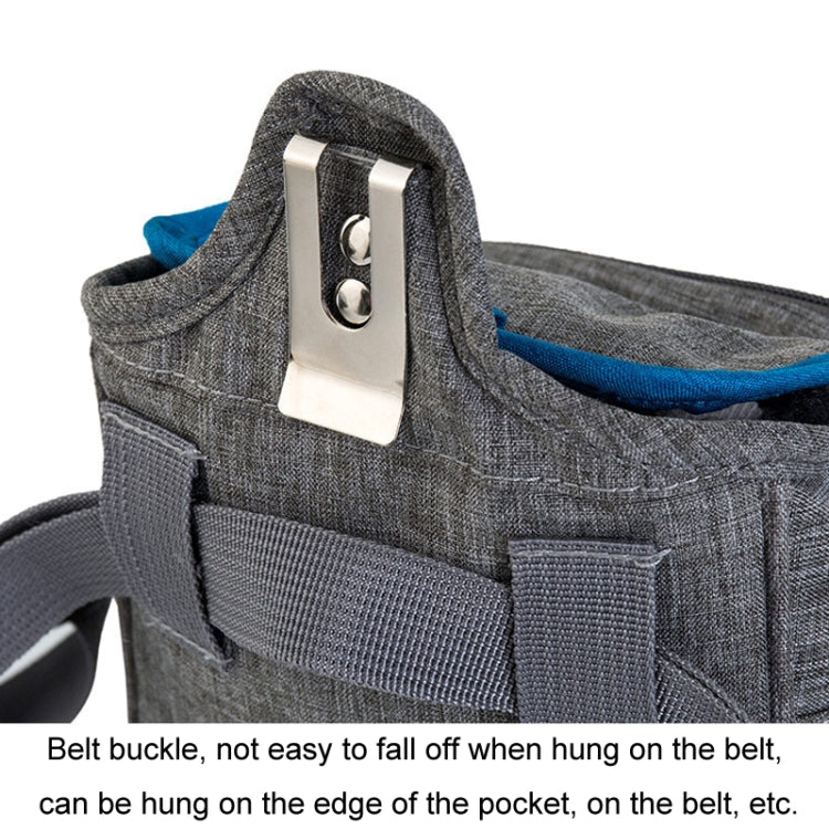 25x17x12cm Portable Pet Training Bag For Outings Dog Pet Snack Waist Bag(Little Dance Dragon Gray+Blue)